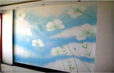 龙州画墙绘怎么画好白云的蓬松感？