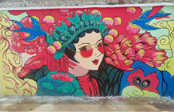 龙州墙体彩绘-网红墙