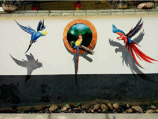 龙州视觉错位-3D墙绘设计