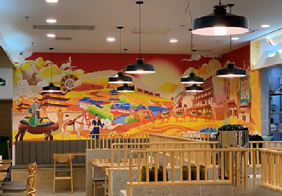 龙州商业空间彩绘介绍。