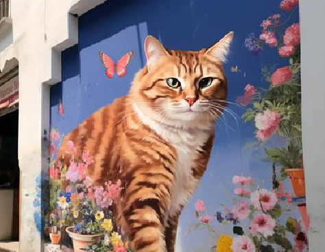 龙州自己绘制有个性的手绘墙