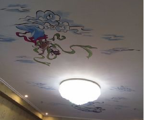 龙州如何快速绘制天花板上的手绘墙？