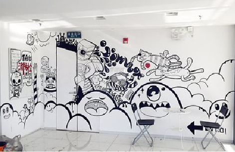 龙州手绘墙并非传统涂鸦。